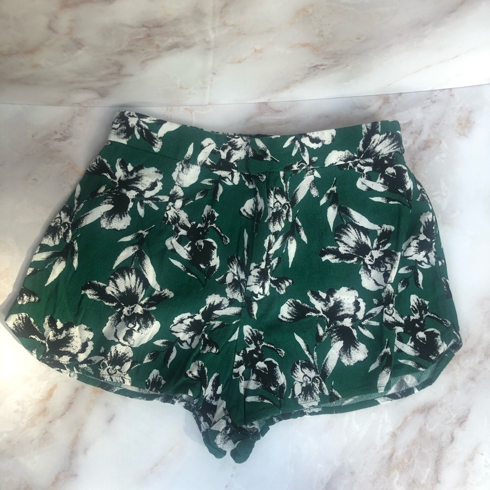 Forever 21 Floral High-Waisted Shorts